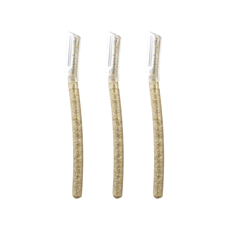 oem-transparent-gold-plastic-eyebrow-razor